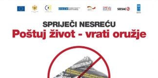 „Поштуј живот, врати оружје“: У фебруару у Херцег Новом враћено 19 комада оружја