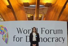 Одборница НСД Јована Пушара на Свјетском форуму за демократију у Стразбуру