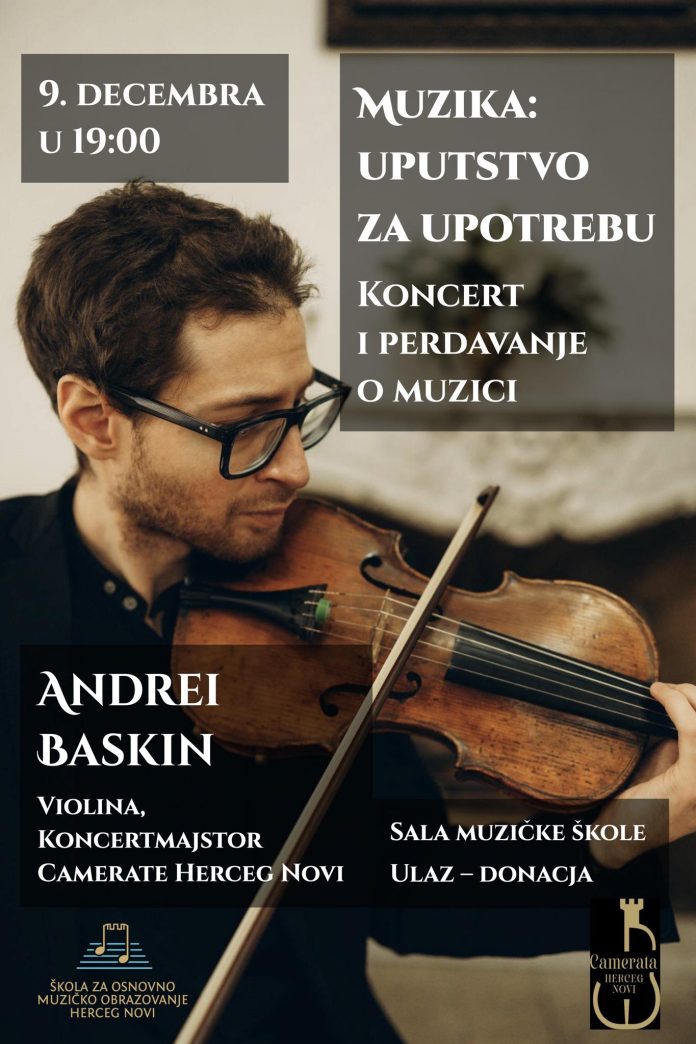 Andrej Baskin, koncert u Muzickoj skoli, decembar 2025