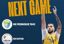 Primorje 1945 dočekuje KK Kotor u Sportskom centru Igalo