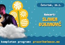 Концерт Славена Ђукановића вечерас у парку Бока