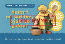Одгођено такмичење у припреми пашта шуте