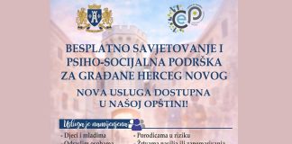 Нова бесплатна услуга савјетовања и психосоцијалне подршке доступна грађанима Херцег Новог