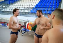 Ватерполо репрезентација Црне Горе против САД у Котору