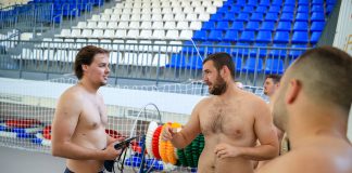 Ватерполо репрезентација Црне Горе против САД у Котору