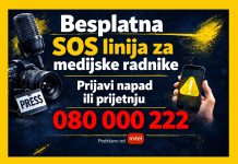 Besplatna linija za prijavljivanje napada i prijetnji na medijske radnike