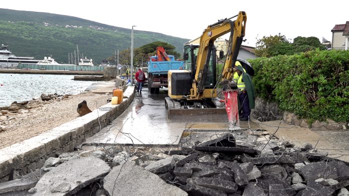 Sanacija kvara na donjem putu, april 2026