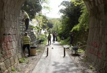 Радном акцијом уређене зидине тунела Лаловина