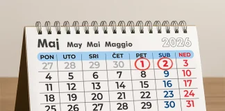 Нерадни дани за Празник рада петак и субота 1. и 2. мај