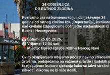 Сутра у подне меморијално окупљање у знак сјећања на жртве депортације 1992. године